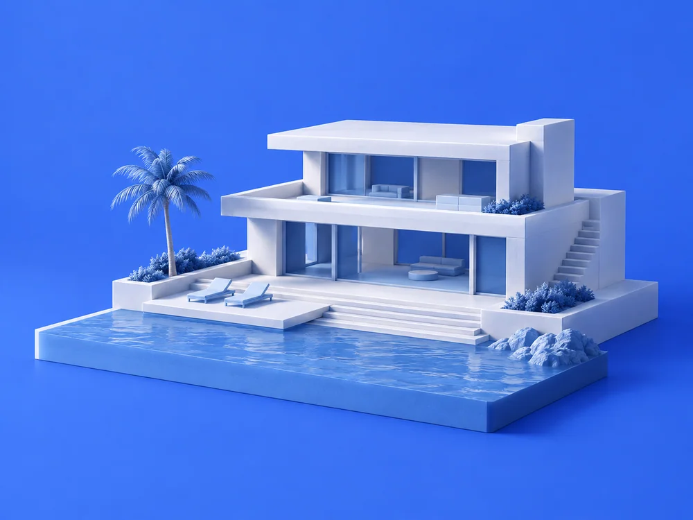 Composição conceitual do setor: Imobiliária (Flórida, EUA).